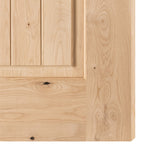 Rustic Knotty Alder V-Groove Half Lite Clear Glass Exterior Door