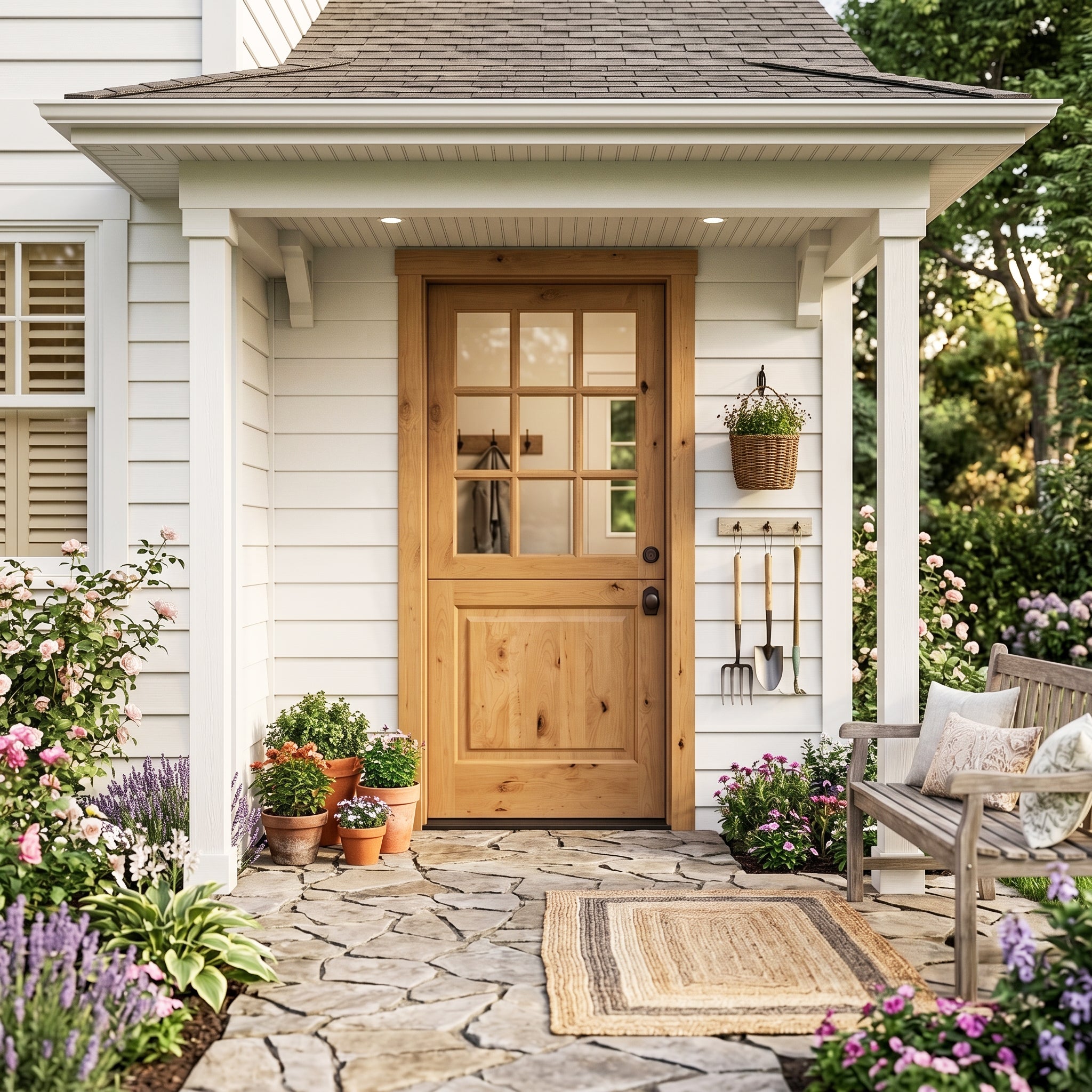 Modern Farmhouse Knotty Alder 9 Lite Exterior Dutch Door