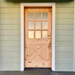 Farmhouse Knotty Alder 9 Lite X-Panel Front Door