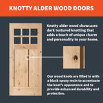 Arch Top Knotty Alder Wood Bifold Closet Door with Hardware