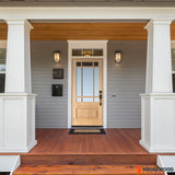 Modern Farmhouse 9 Lite Glass Hemlock Wood Front Door
