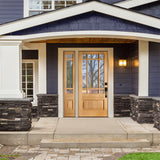 Modern Farmhouse 9 Lite Glass Hemlock Wood Front Door