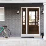 Modern Farmhouse 9 Lite Glass Hemlock Wood Front Door