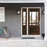 Modern Farmhouse 9 Lite Glass Hemlock Wood Front Door