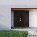 SUMMIT Contemporary Fiberglass Exterior Double Door