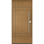 SUMMIT Faux Pivot Modern Fiberglass Front Door