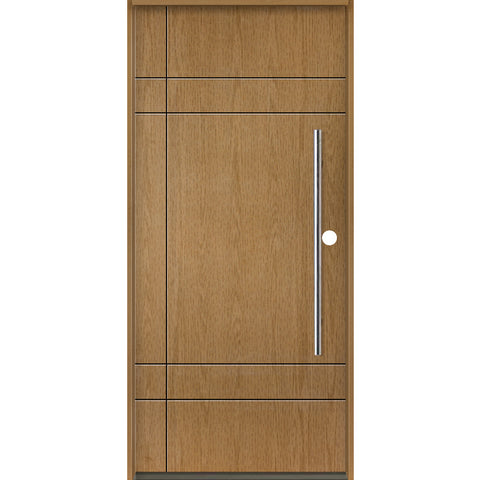 SUMMIT Faux Pivot Modern Fiberglass Front Door