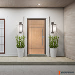 SUMMIT Faux Pivot Modern Fiberglass Front Door