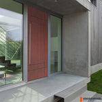 SUMMIT Faux Pivot Modern Fiberglass Front Door