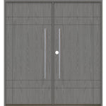 SUMMIT Faux Pivot Modern Fiberglass Front Double Door