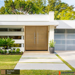 TETON Faux Pivot Modern Fiberglass Front Double Door