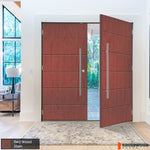 TETON Faux Pivot Modern Fiberglass Front Double Door