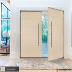 TETON Faux Pivot Modern Fiberglass Front Double Door