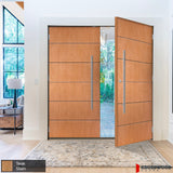 TETON Faux Pivot Modern Fiberglass Front Double Door