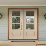 UINTAH Modern Farmhouse 6 Lite Glass Fiberglass Double Door