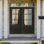 UINTAH Modern Farmhouse 6 Lite Glass Fiberglass Double Door