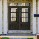 UINTAH 6 Lite Glass Window Fiberglass Double Door