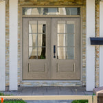 UINTAH Modern Farmhouse 6 Lite Glass Fiberglass Double Door