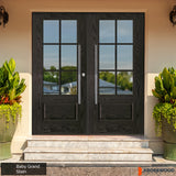UINTAH Faux Pivot Glass Window Fiberglass Double Door