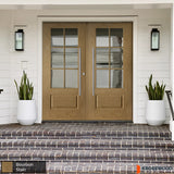 UINTAH Faux Pivot Glass Window Fiberglass Double Door