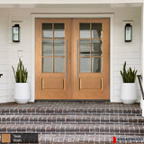 UINTAH Faux Pivot Glass Window Fiberglass Double Door