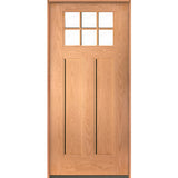 Porte extérieure en fibre de verre PINNACLE Craftsman 6 Lite