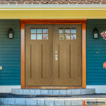 PINNACLE Craftsman Fiberglass 6 Lite Glass Double Door