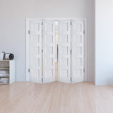 Shaker 5 Panel MDF Bifold Double Door with Hardware