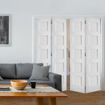 Shaker 5 Panel MDF Bifold Double Door with Hardware