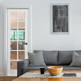 Porte intérieure en MDF en verre transparent 12 carreaux French