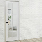 Porte intérieure en MDF en verre transparent 12 carreaux French