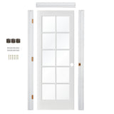 French 10 Lite Clear Glass Window MDF Interior Door