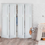 Craftsman Primed MDF Bifold Double Door with Hardware