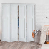 Craftsman Primed MDF Bifold Double Door with Hardware