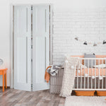 Craftsman Primed MDF Bifold Closet Door with Hardware