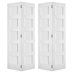 Shaker 5 Panel MDF Bifold Double Door with Hardware