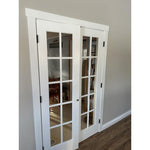 French 10 Lite Glass Solid Core MDF Interior Double Door