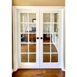French 10 Lite Glass Solid Core MDF Interior Double Door
