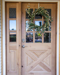 Farmhouse Knotty Alder 9 Lite X-Panel Front Door
