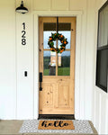 Porte extérieure en verre transparent Farmhouse Knotty Alder 4 Lite