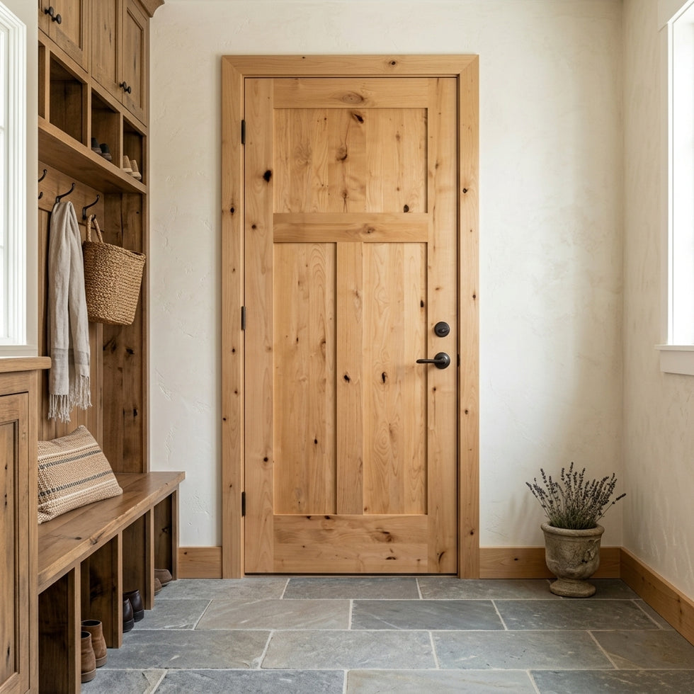 Exterior and Interior Knotty Alder Wood Doors with Glass | Krosswood ...