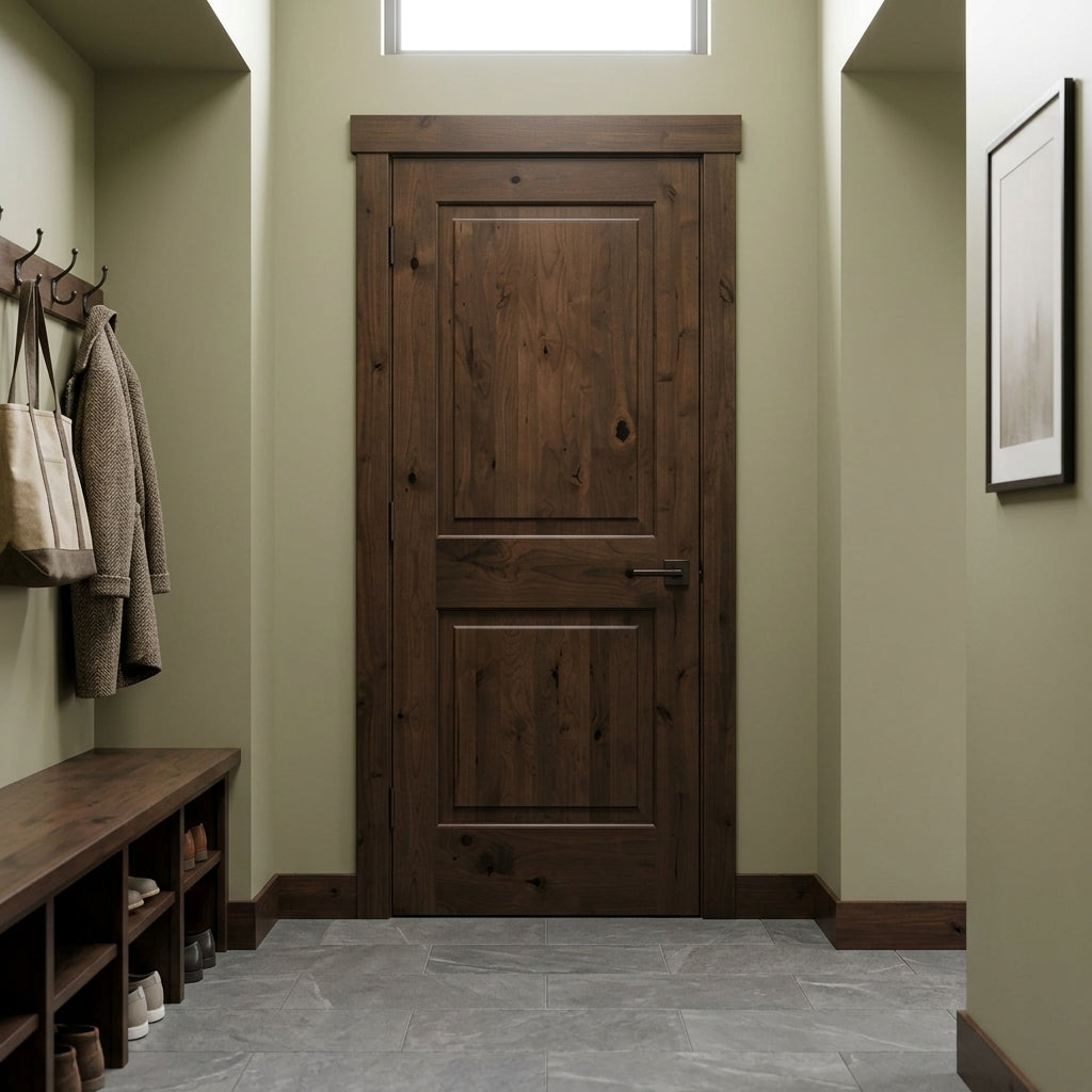 Farmhouse Knotty Alder Square-Top Interior Door | Krosswood
