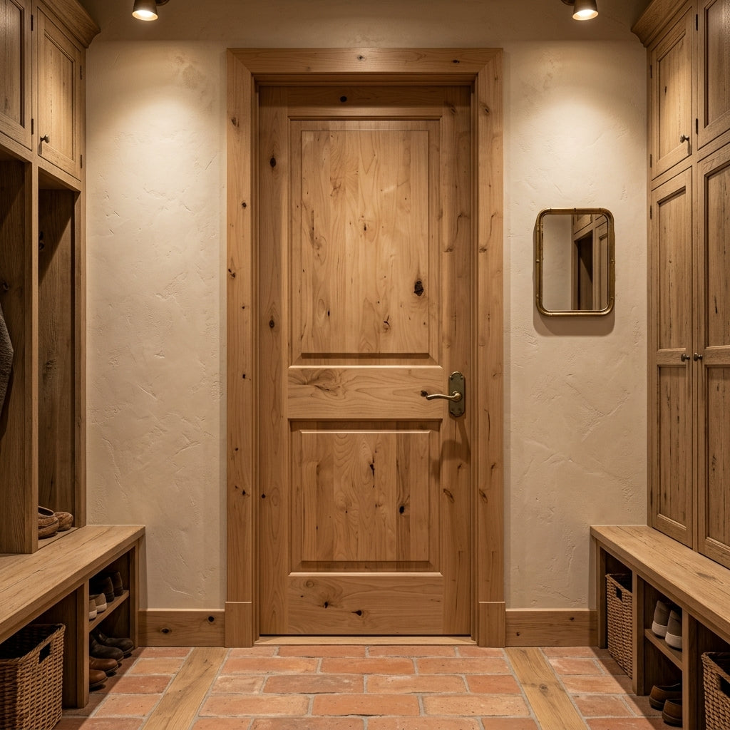 DELTA ビンテージARDORE FP Farmhouse Knotty Alder Square-Top Interior Door | Krosswood