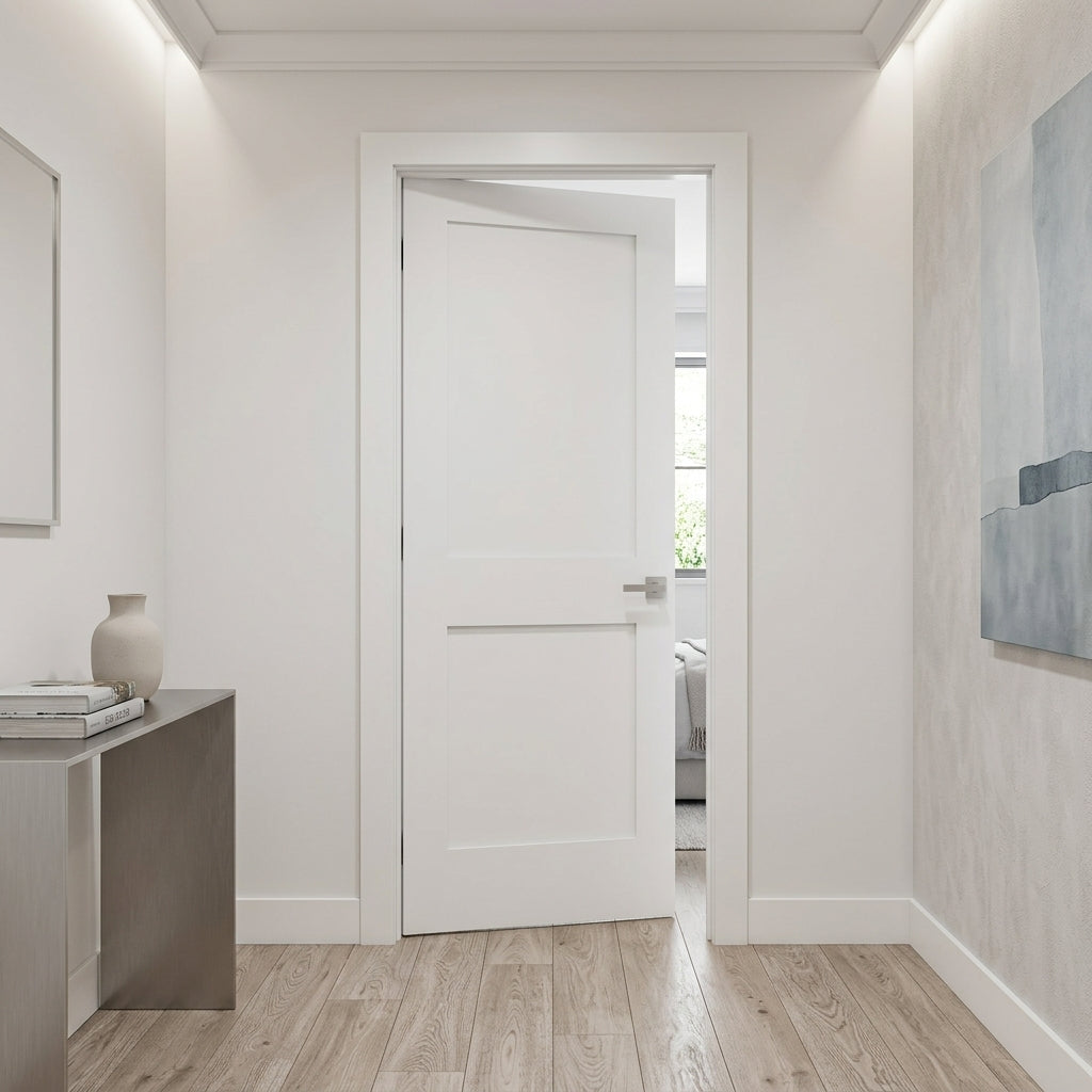 Shaker 2-Panel Solid Core MDF Interior Door | Krosswood