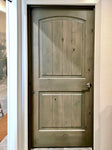 Rustic Arch Top V-Groove Knotty Alder Wood Interior Door