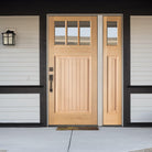 Craftsman Douglas Fir 3 Lite Clear Glass Exterior Door - Krosswood