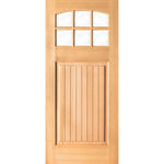 Craftsman Douglas Fir 6 Lite Arch Top Exterior Door - Krosswood