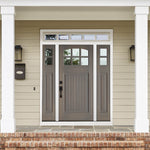 Craftsman Douglas Fir 6 Lite Arch Top Exterior Door - Krosswood