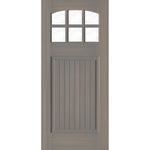 Craftsman Douglas Fir 6 Lite Arch Top Exterior Door - Krosswood