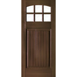 Craftsman Douglas Fir 6 Lite Arch Top Exterior Door - Krosswood